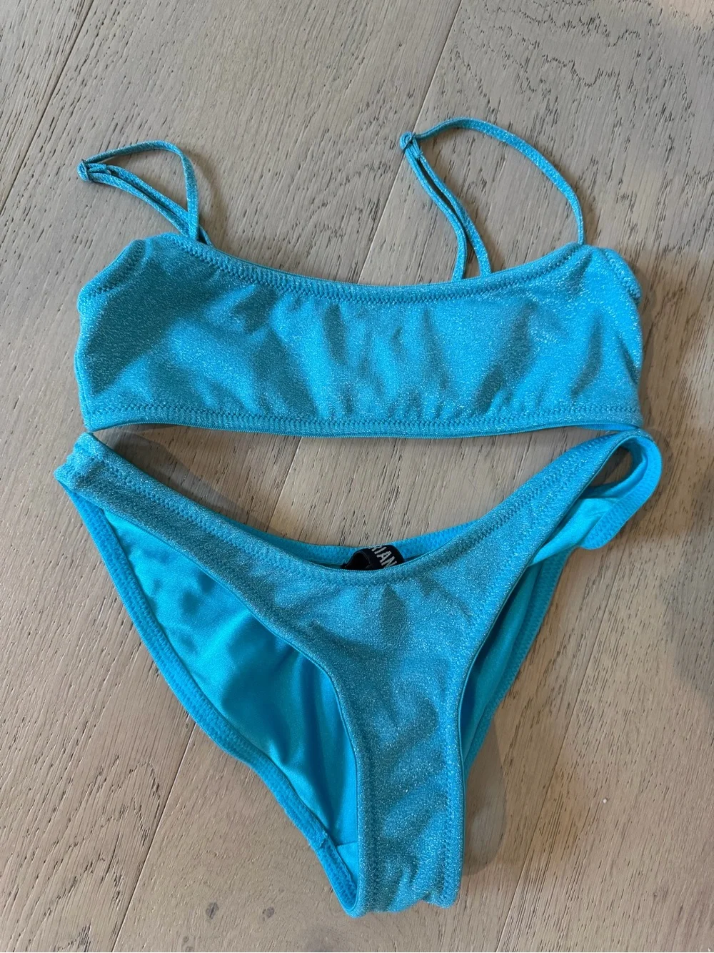 triangl swimwear Shimmer Aqua Blue Two-Piece Bikini