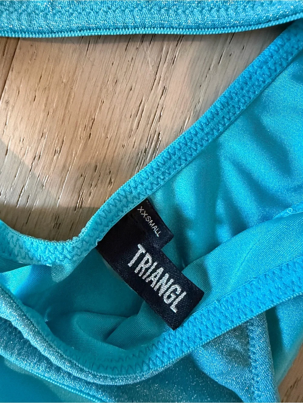 triangl swimwear shimmery aqua
