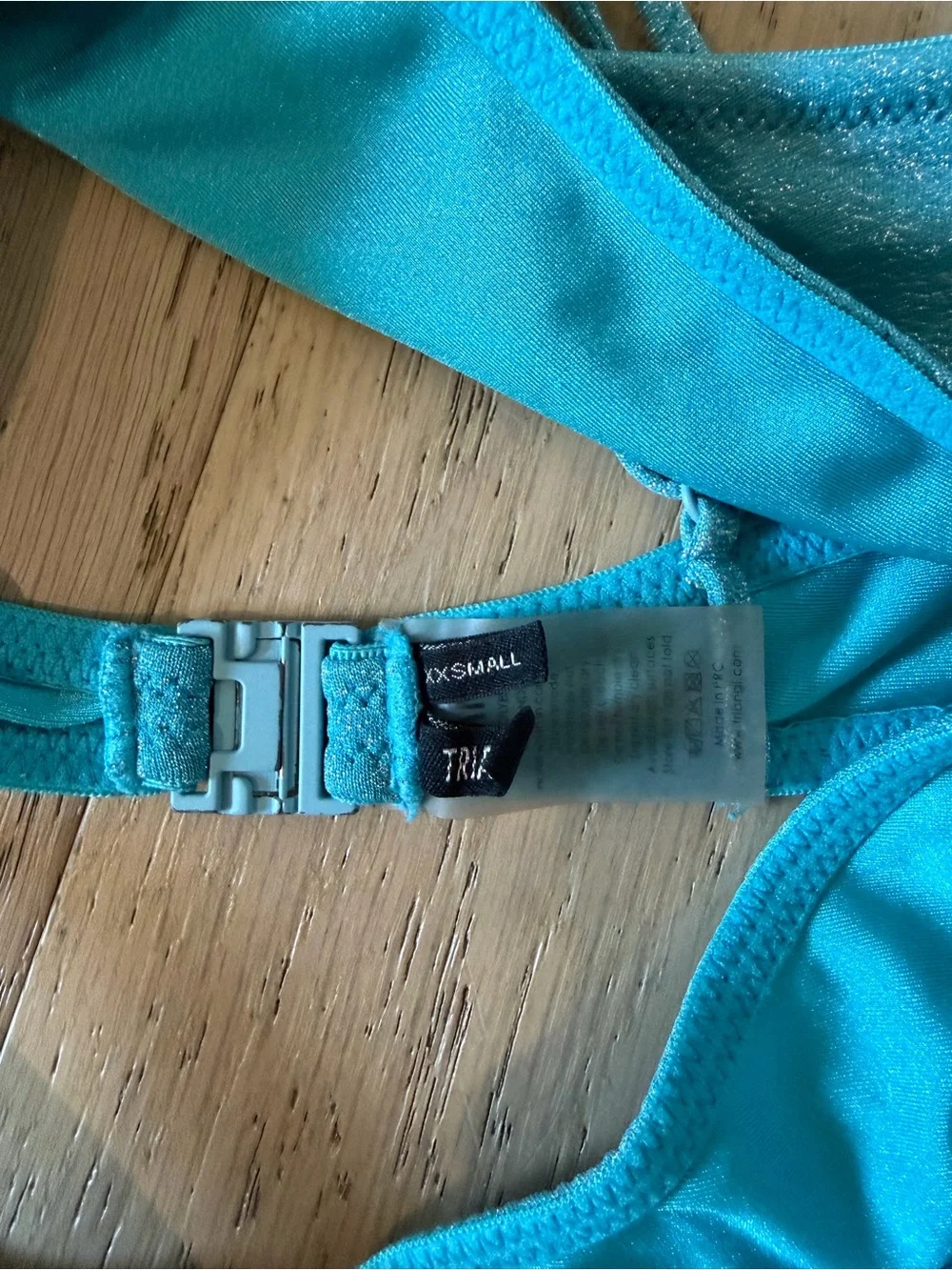 triangl swimwear shimmery aqua
