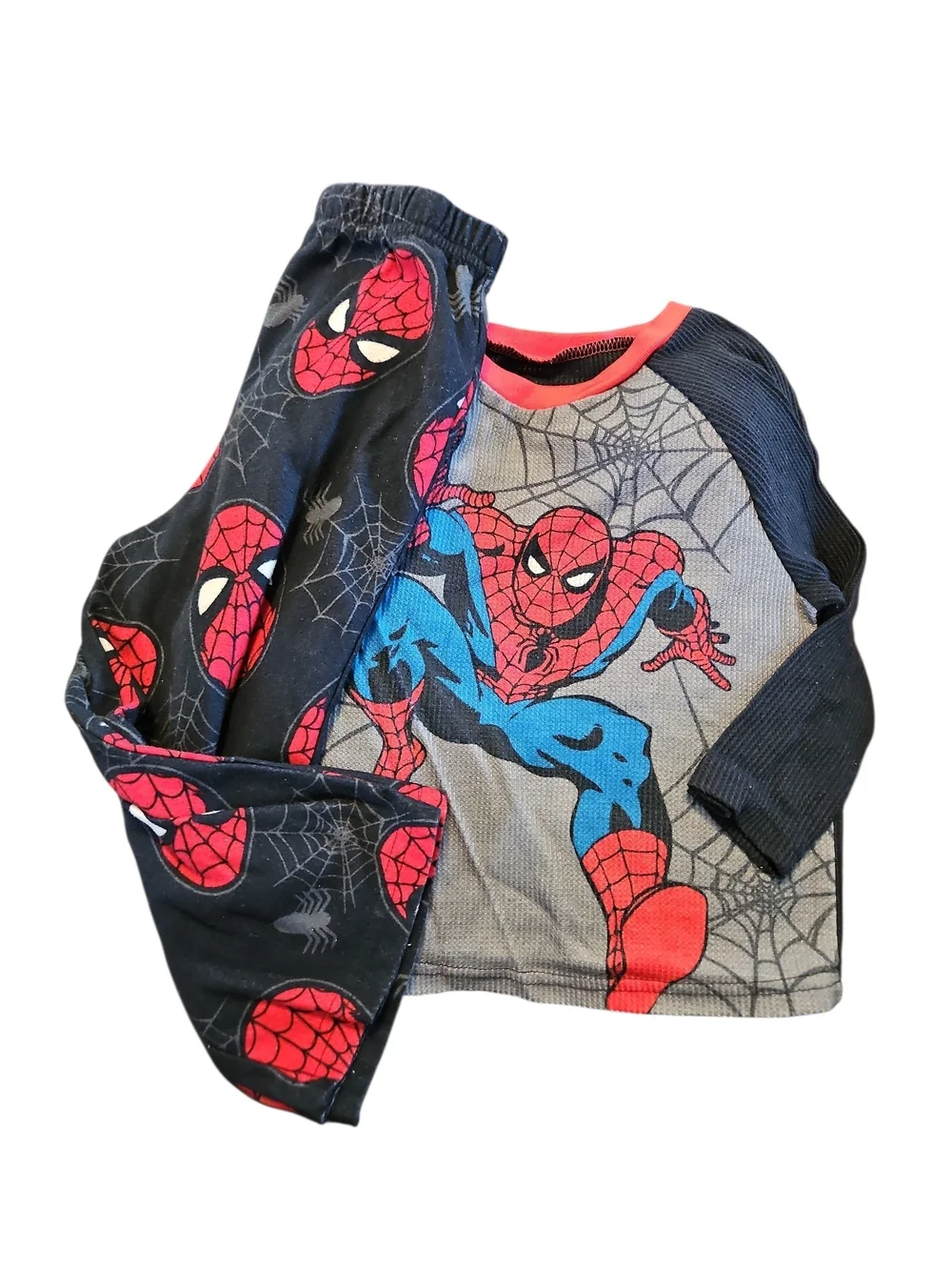 Spider-Man Kids Pajama Set - Red, Blue, Black Marvel Size 3t