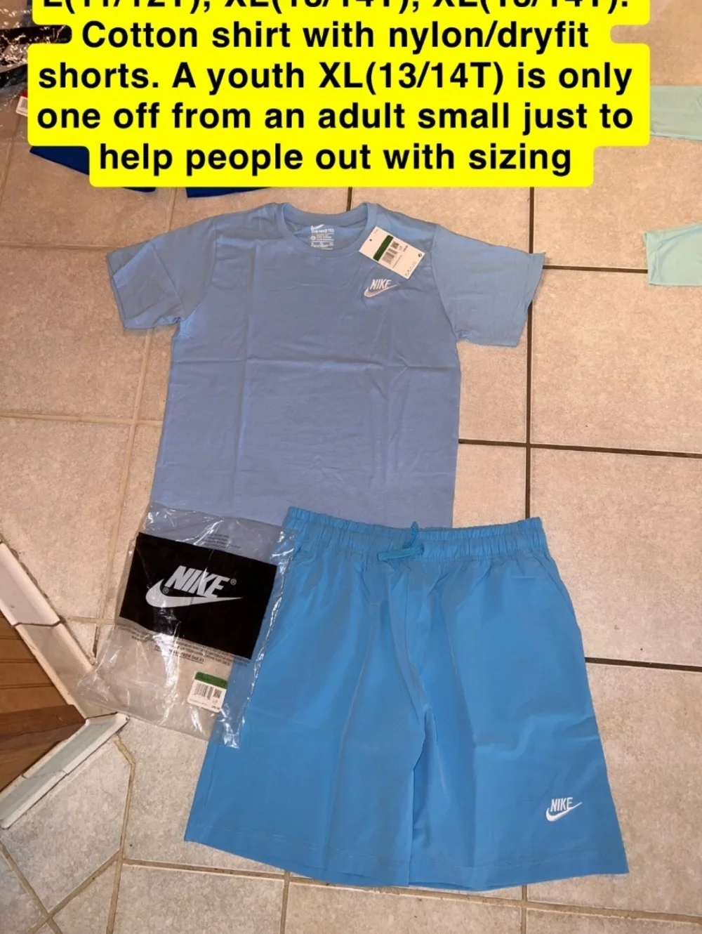 Kids Nike short/shirt set youth XS