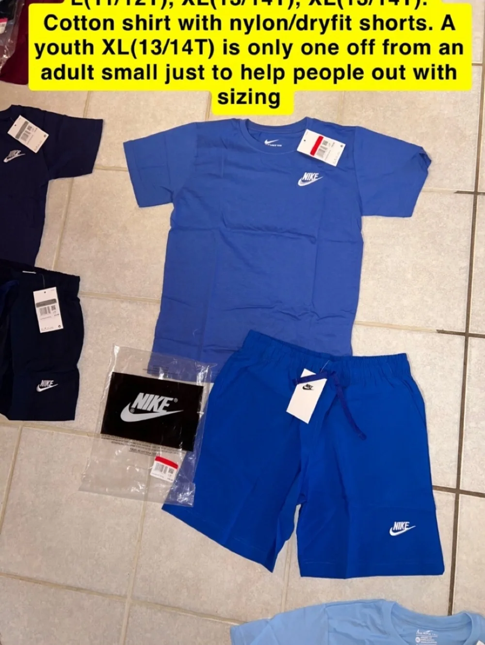 Kids Nike short/shirt set youth large