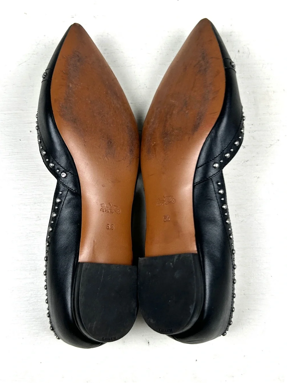 Coach black leather