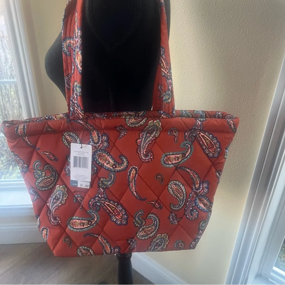 NWT Vera Bradley Manor Paisley Small East West Tote.