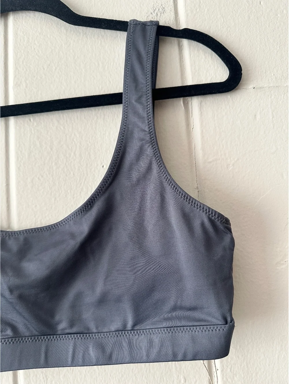 SKIMS Recycled Swim Tank Bikini Top in Gunmetal SW-TNK-0743 Size Large NWT