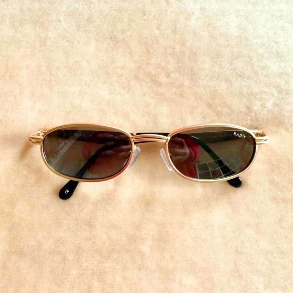 Vintage Gold Oval Sunglasses