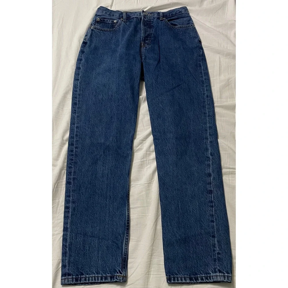 Dickies Overalls Mens 38x32 Blue Denim Bib Carpenter Workwear W816H88