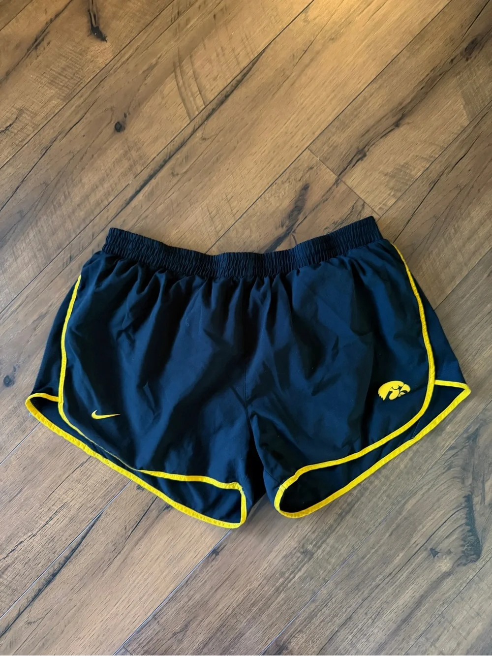 Nike Iowa Hawkeyes Black Running Shorts
