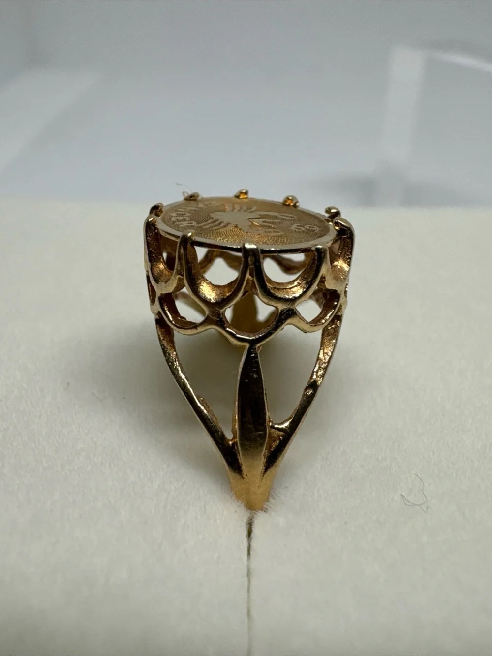 Vintage 14k Yellow Gold, Crab Cancer Horoscope Ring, Zodiac, Size 5.25