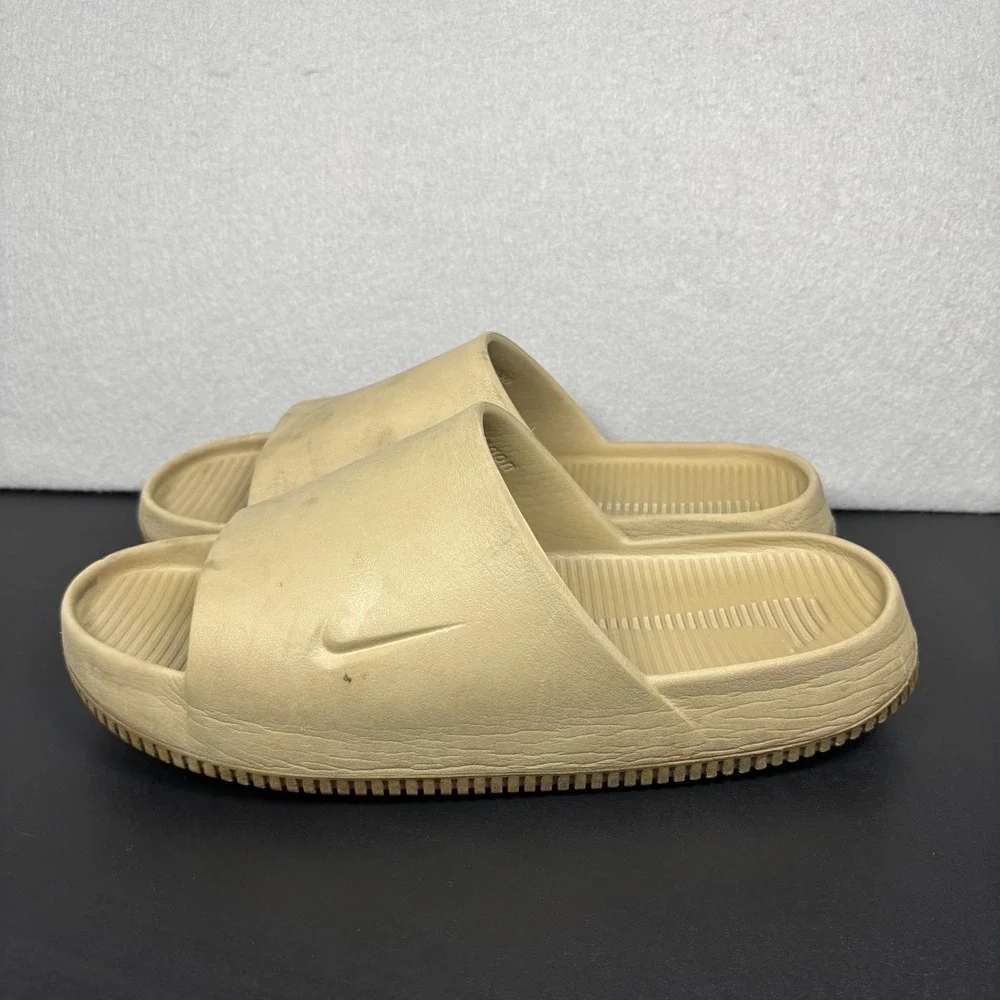Nike Calm Slide Sandals FD4116-200 Sesame Men's Size 12 Women's 13 Slip On Shoes