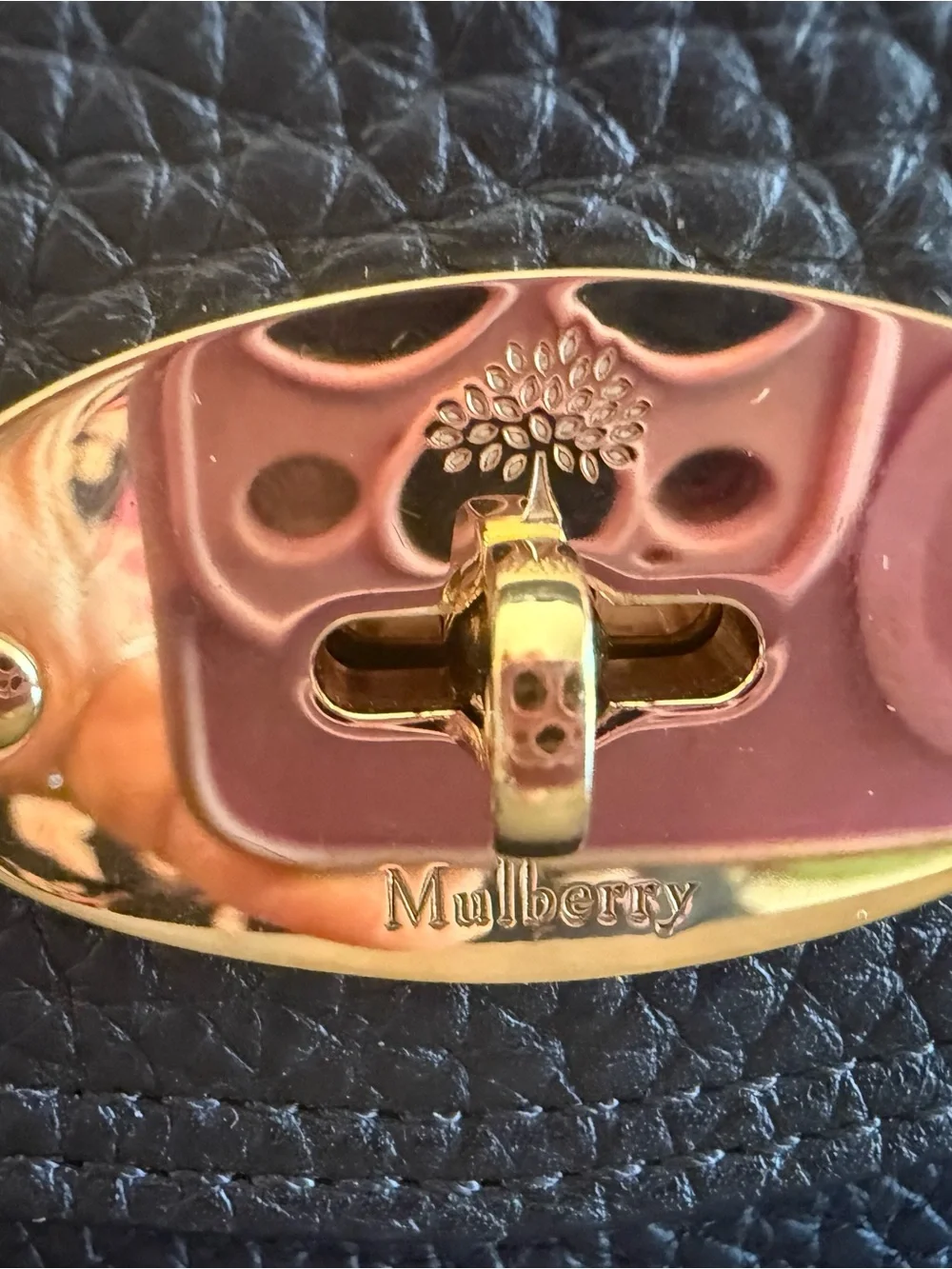 Mulberry pebbled leather