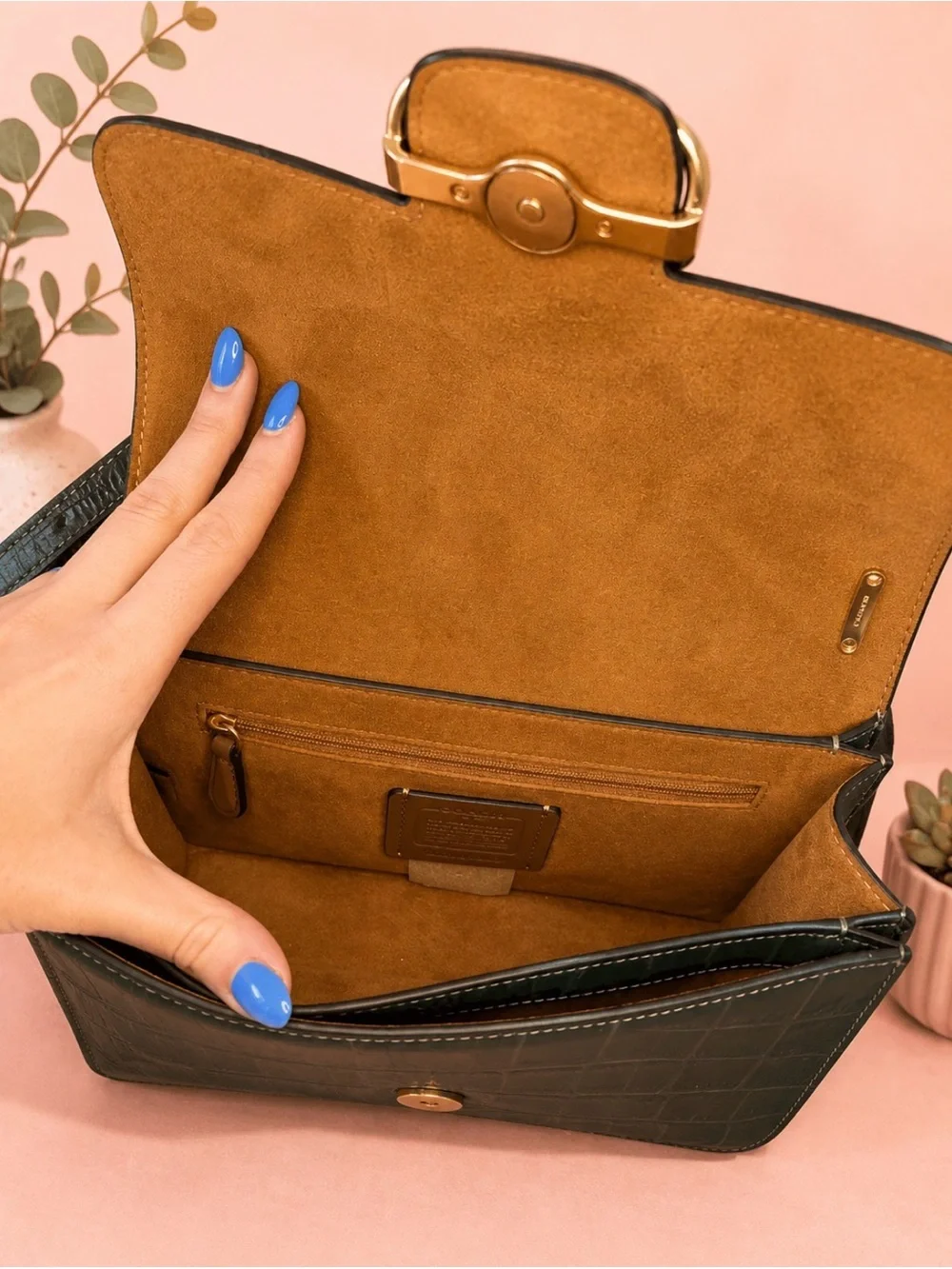 Coach croc embossed