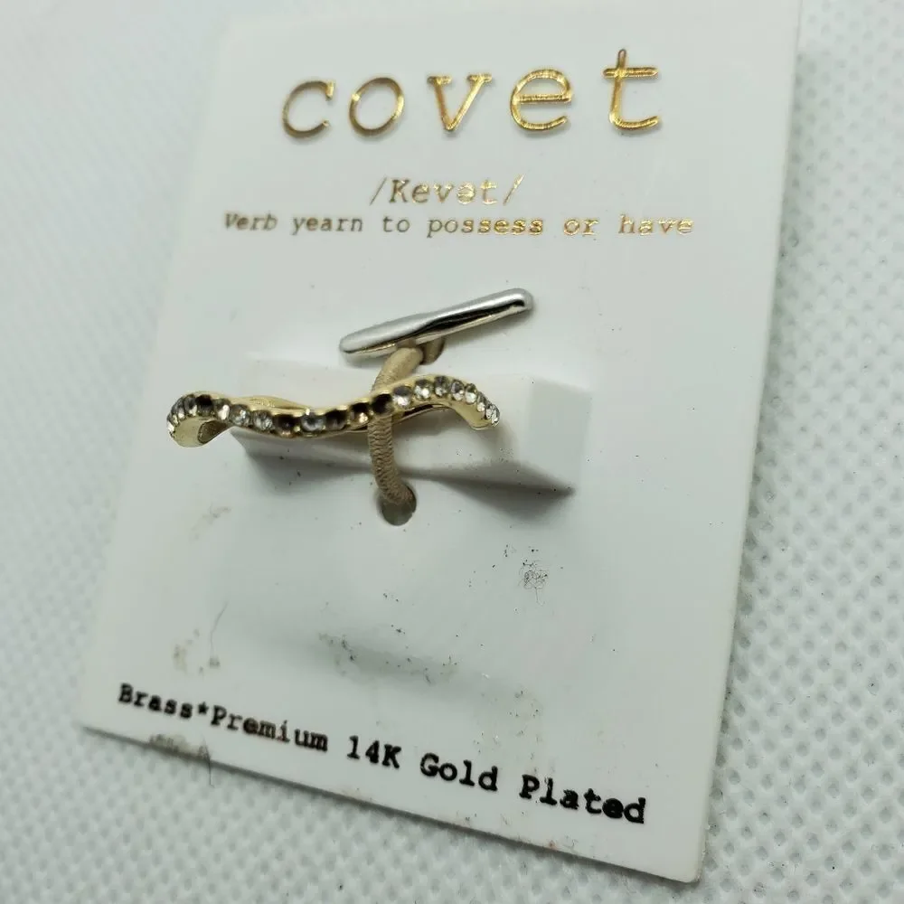 NWT Covet Premium 14 Karat Gold Plated Ring