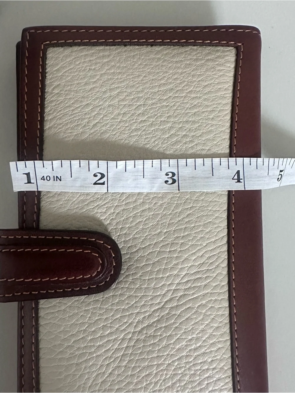 Coach Cream and Brown Leather Wallet