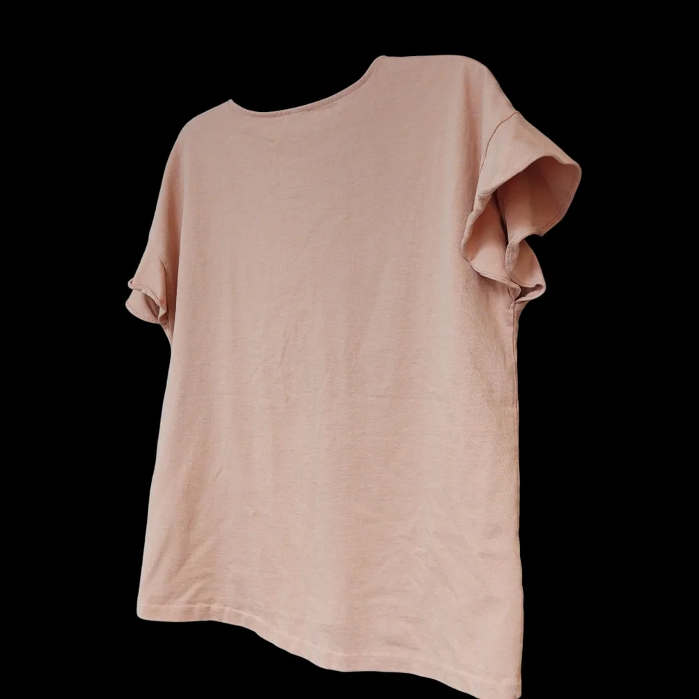 EUC J.Crew Blush V-Neck Short Sleeve Tee Size L