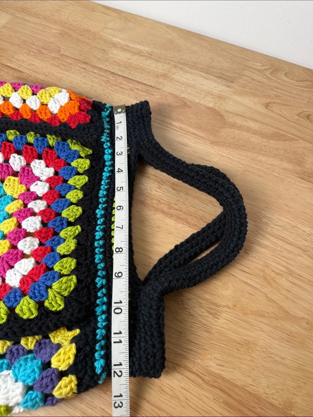 Handmade Crochet Granny Tote Beach Bag Boho