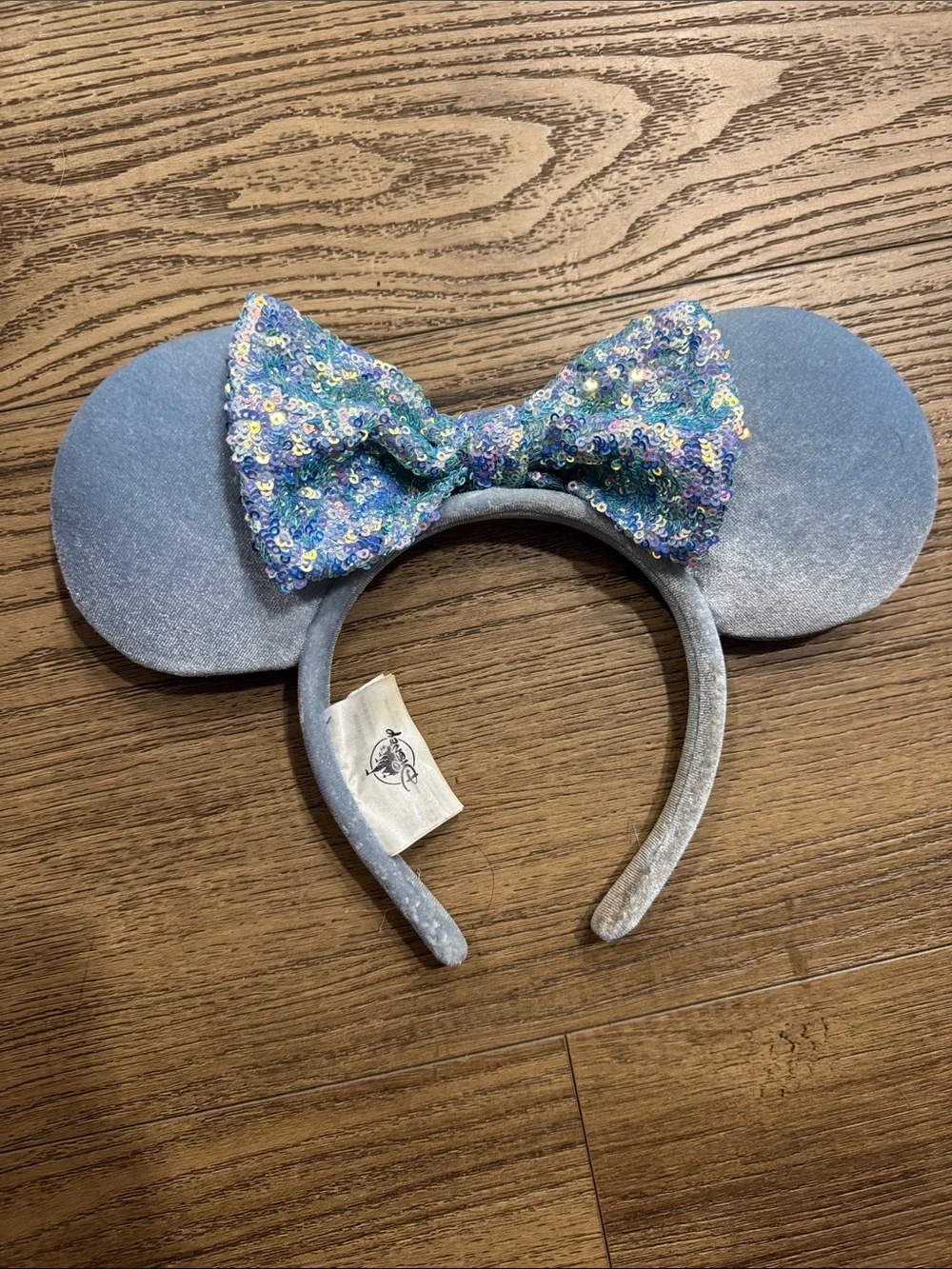 Sparkle Sequin Light Blue Cinderella Disney Minnie Ear Headband
