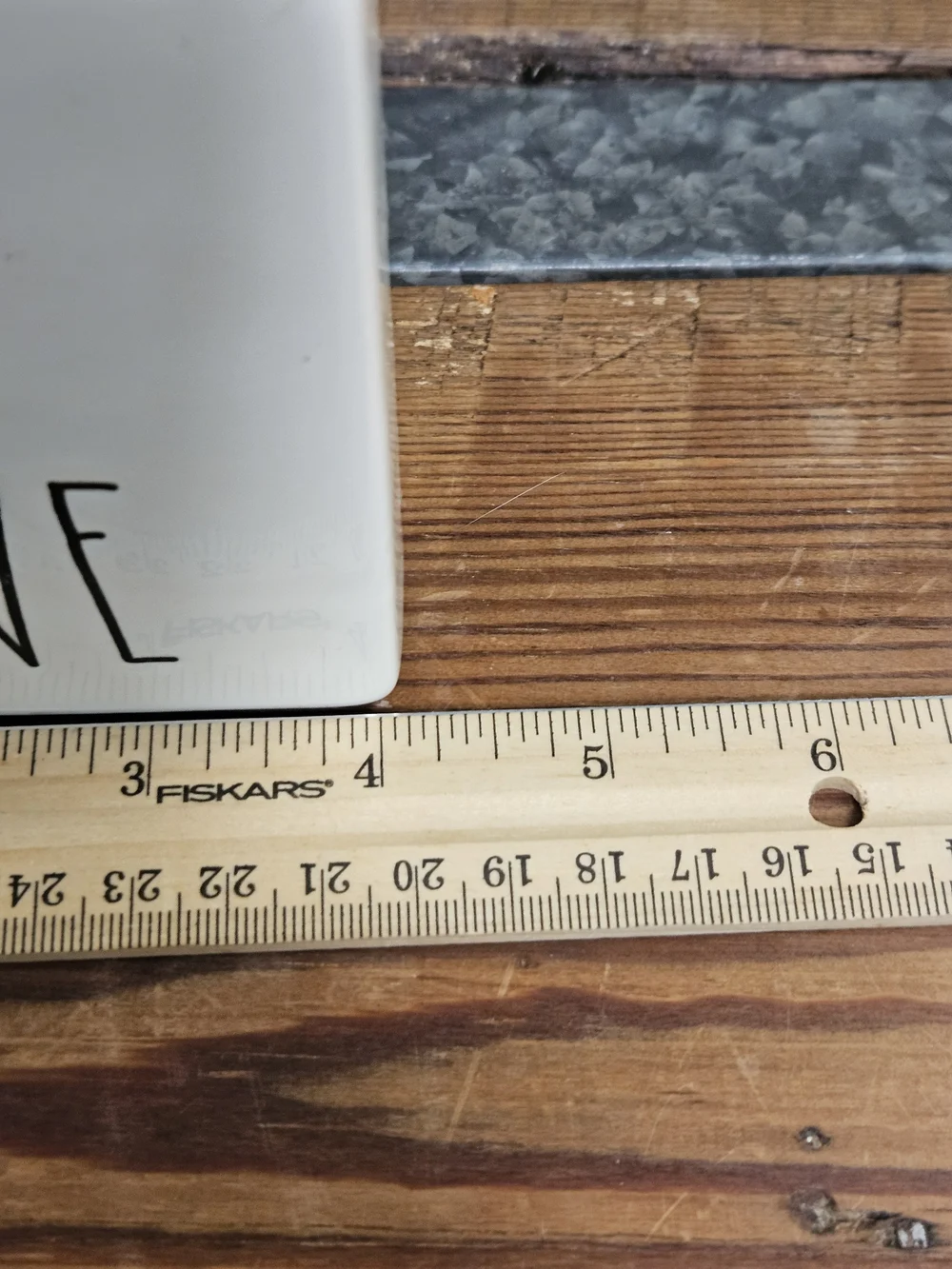 Rae Dunn White Ceramic Block Sign 