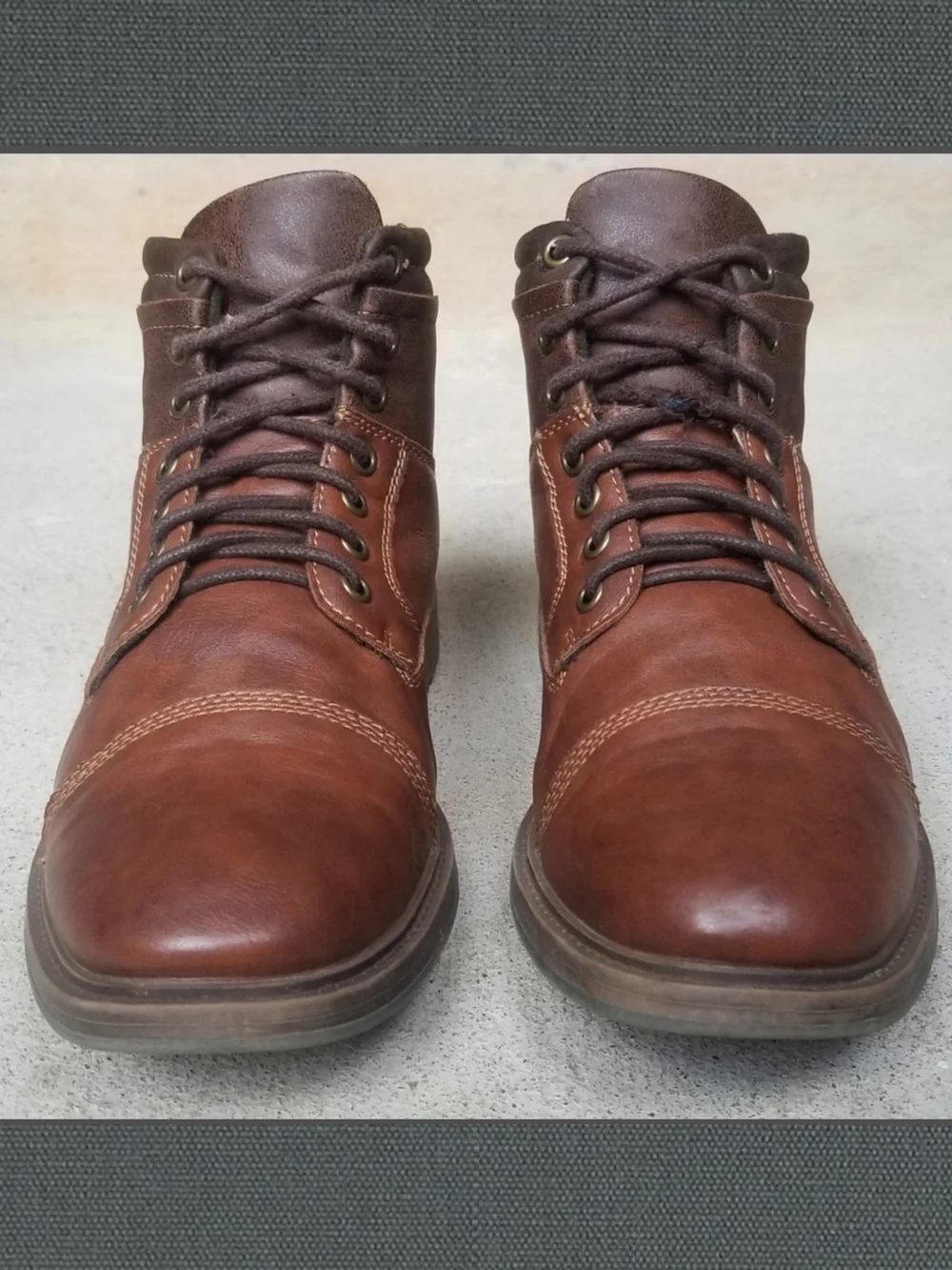 Men's 8 Chestnut Brown Cap Toe Service Boots Chukka W/ Box