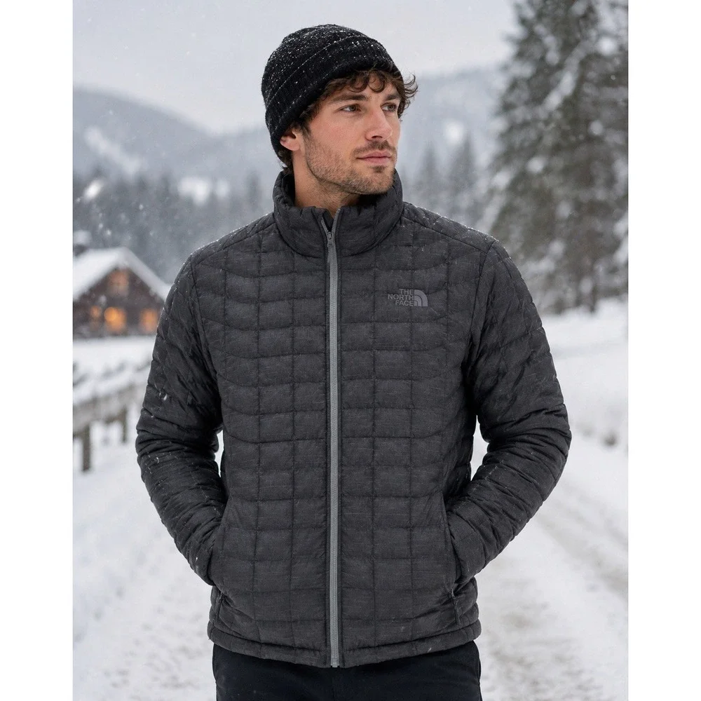 The North Face Men's ThermoBall Insulated Thermal Insulation Jacket TNF Lg