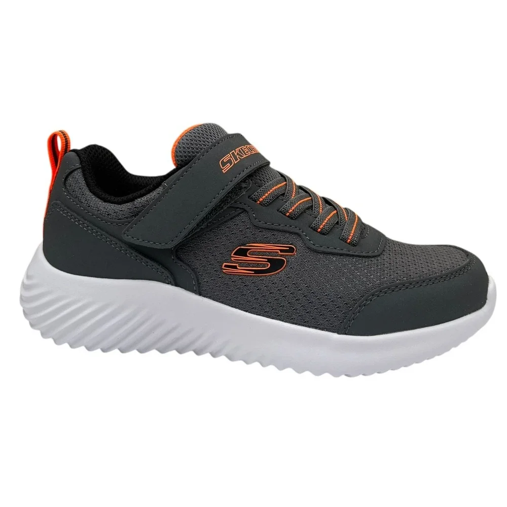 Skechers TechRox Youth Boys Slip on Athletic Sneakers Size 2 Gray Charcoal Shoes