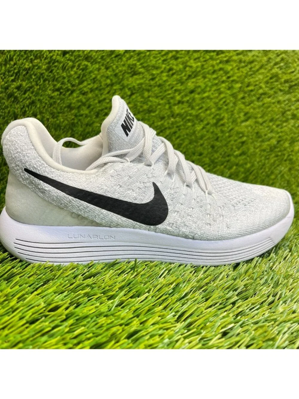 Nike Lunarepic Low Flyknit 2 Womens Size 6.5 Gray Running Walking Shoes Sneakers