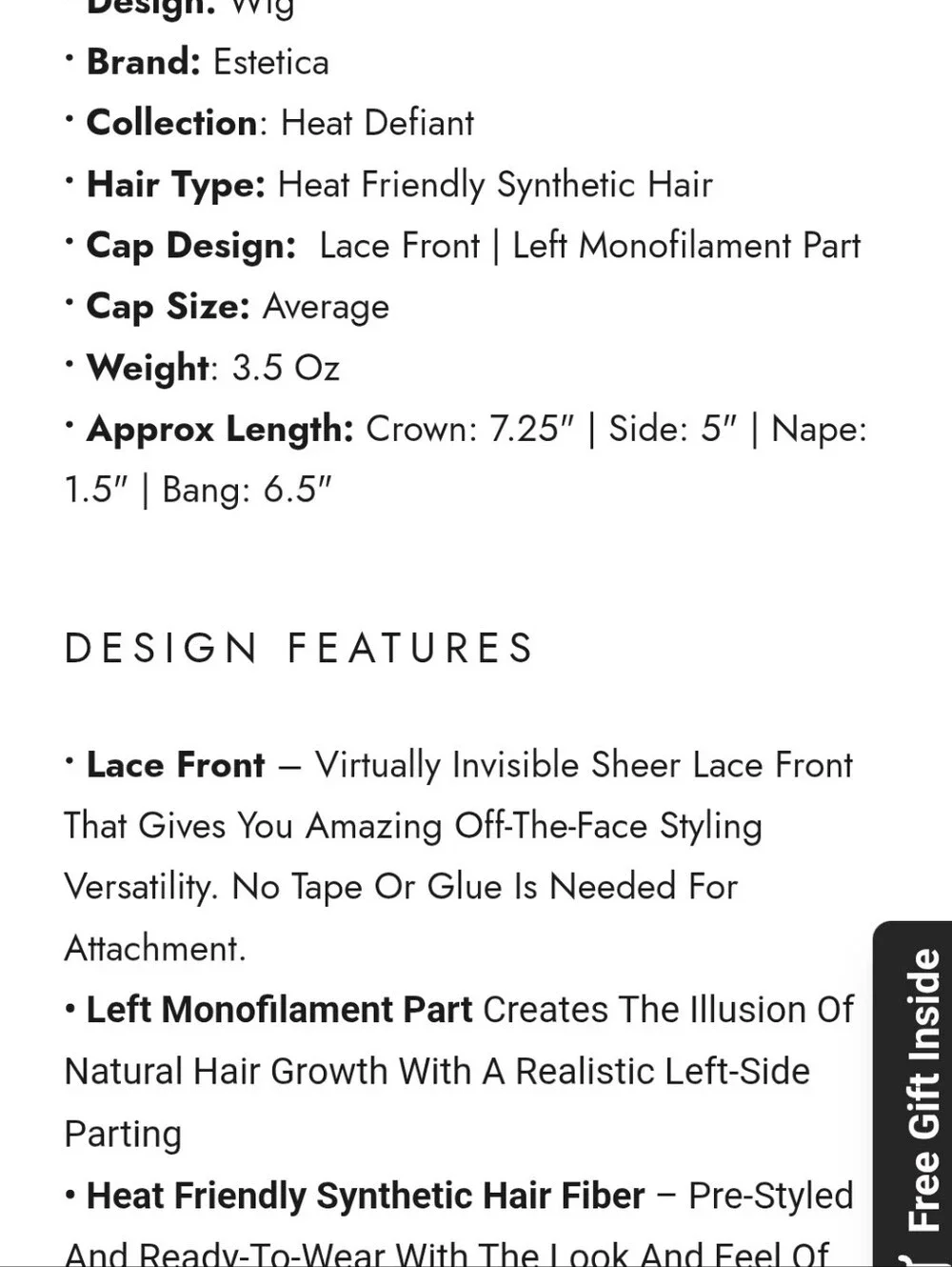 Esteticadesigns jagger wig