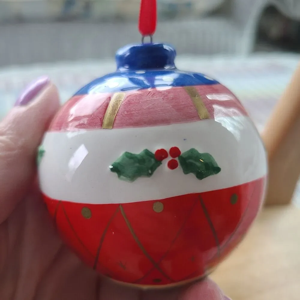 Vintage festive ornament ceramic