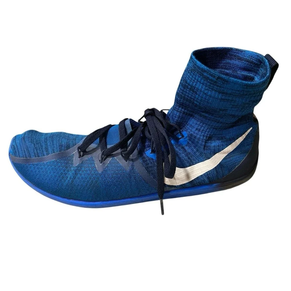 Nike Zoom Victory XC 4 Flyknit Spikes Mens 11 Blue Cross Country Track
