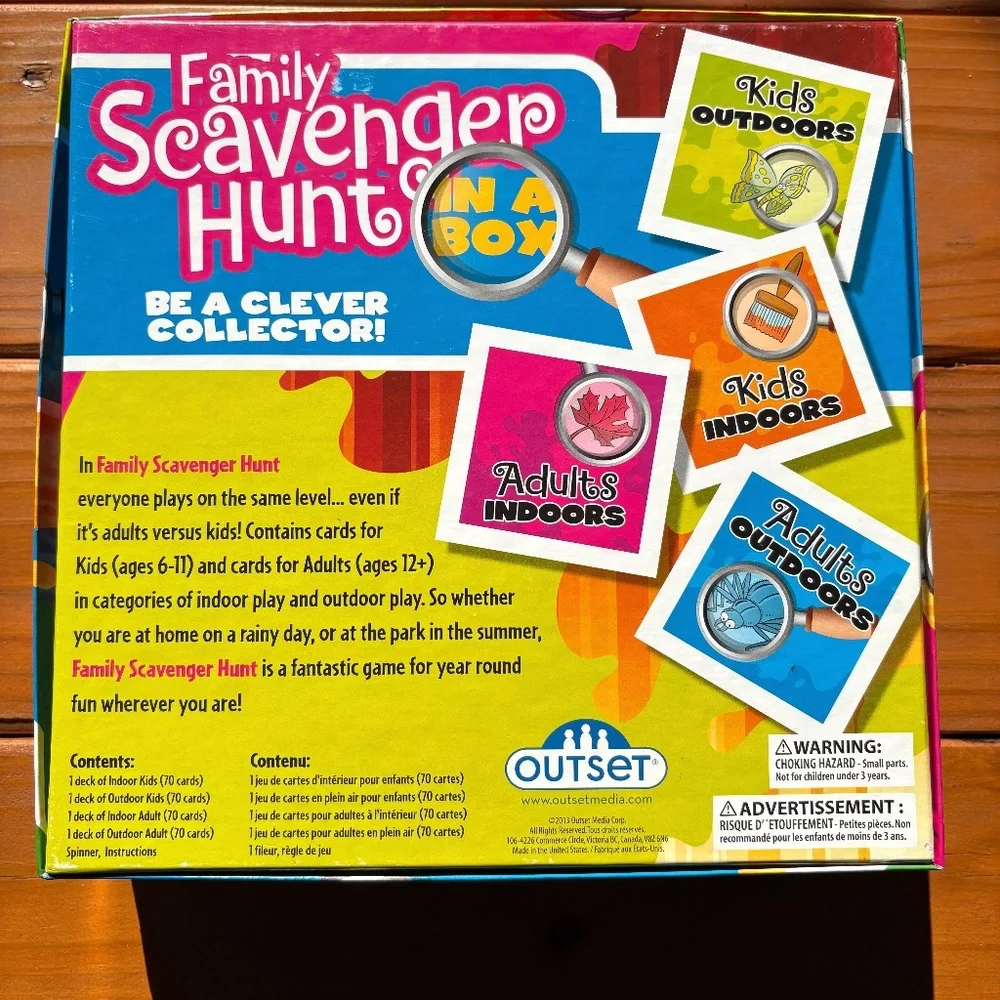 Family Scavenger Hunt In a Box Game by Outset Media, Ages 6+