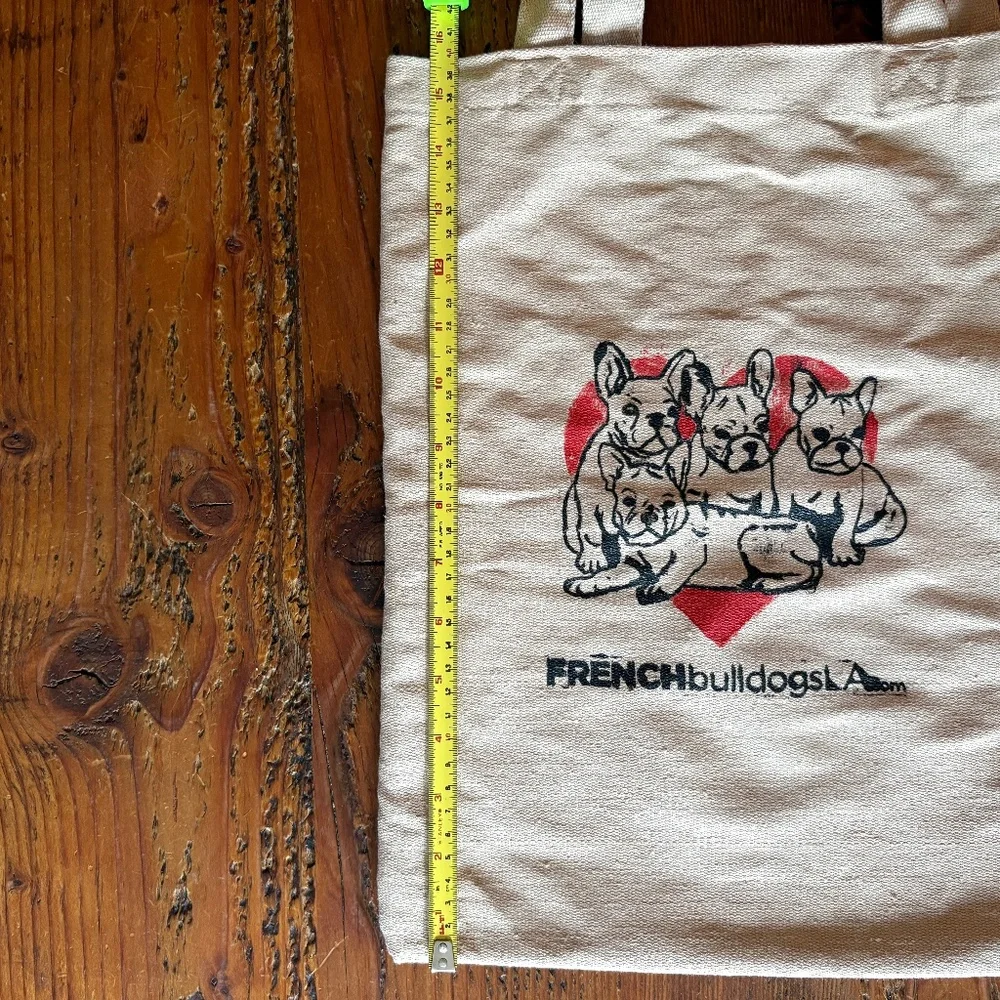 French Bulldog Tote in Tan