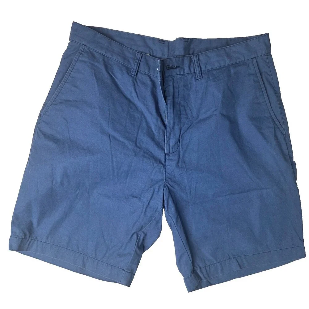 Patagonia Organic Cotton Shorts Men's 34 Blue Chino Casual Hiking Outdoor