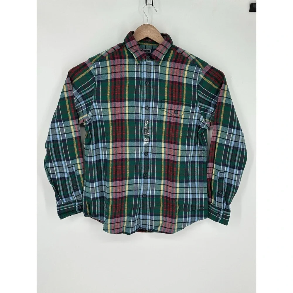 Polo Ralph Lauren Men's XL Classic Fit Green/Red/Yellow Plaid Flannel Shirt W1