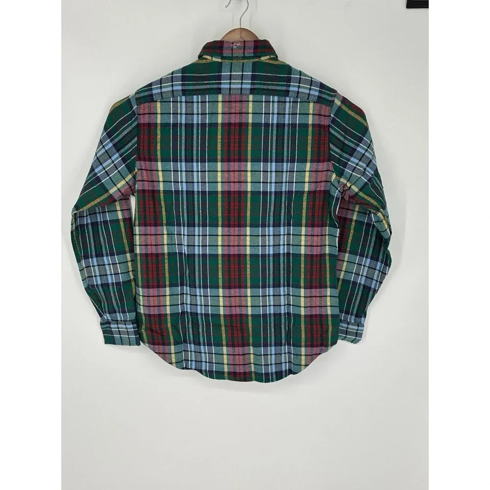 Polo Ralph Lauren Men's XL Classic Fit Green/Red/Yellow Plaid Flannel Shirt W1