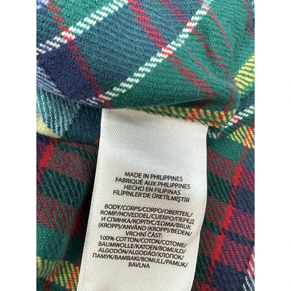 Polo Ralph Lauren Men's XL Classic Fit Green/Red/Yellow Plaid Flannel Shirt W1