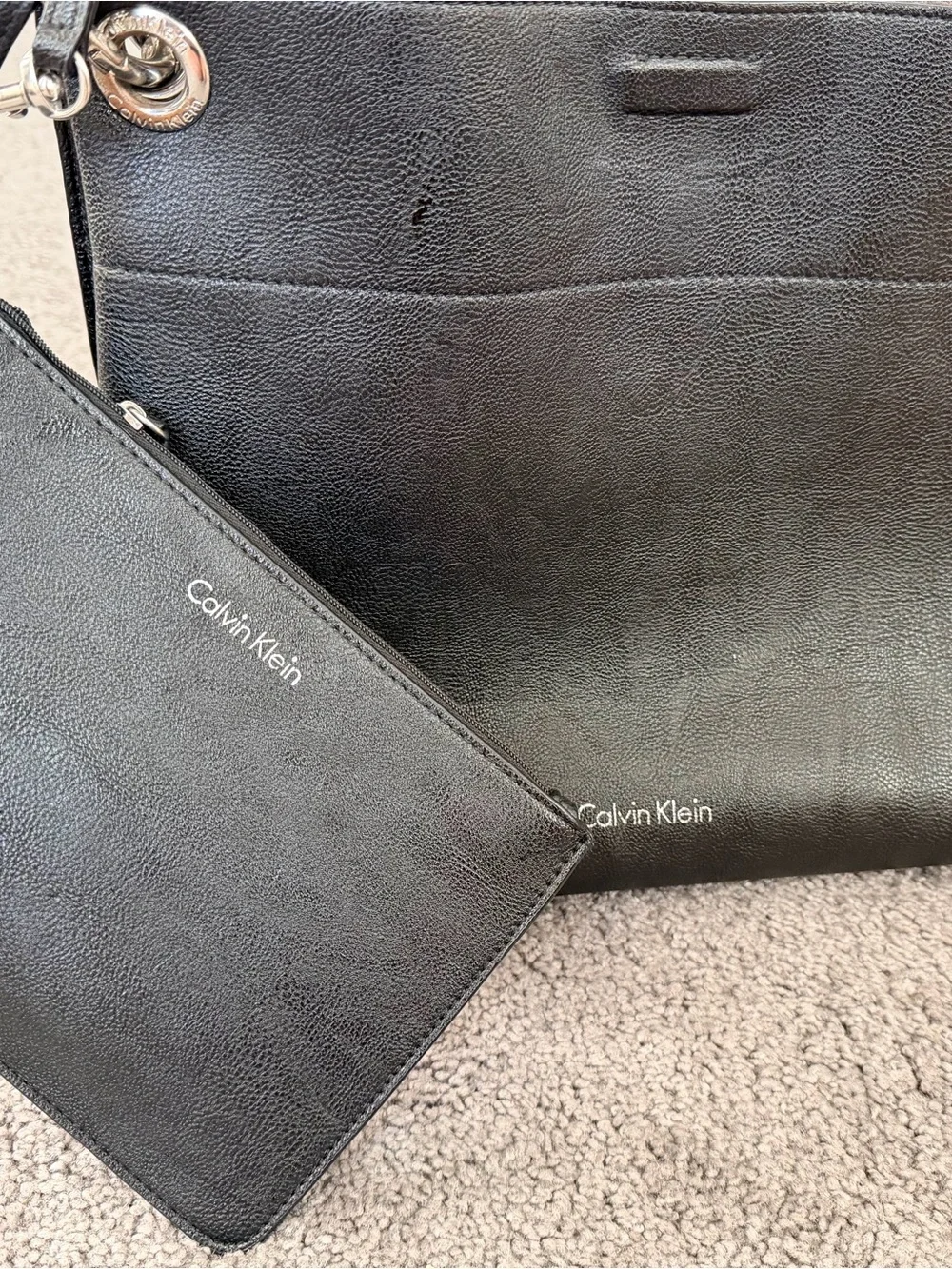 Calvin Klein structured leather