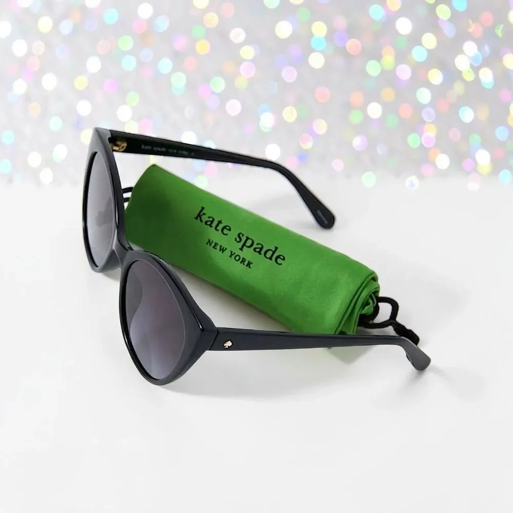 Kate Spade Women's Samantha/S 8079O Black Cat Eye Sunglasses NEW IN BAG  54mm