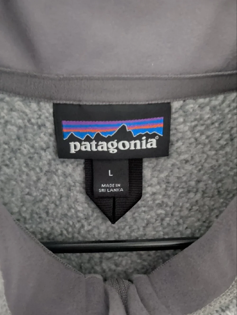 Patagonia Heather Gray Full-Zip Fleece Vest
