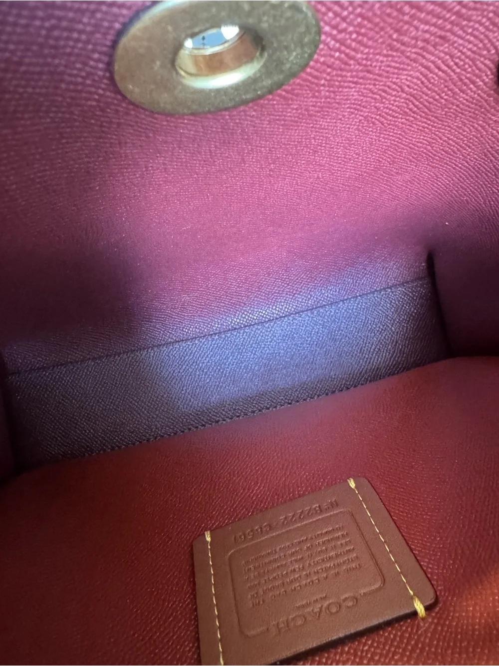 Coach pebbled leather