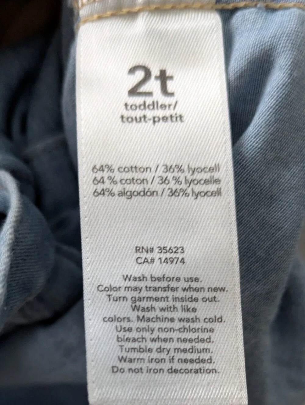 Carter's 2T Denim Short Sleeve Top