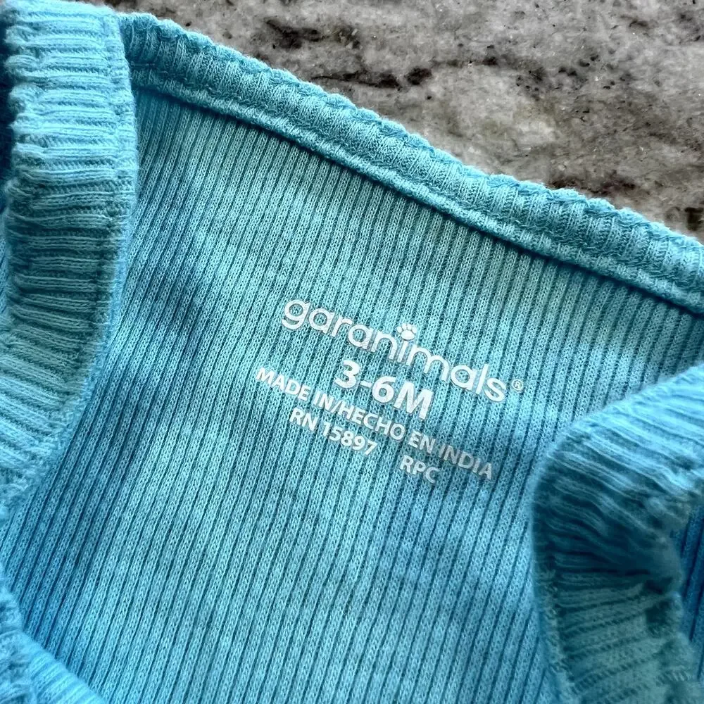 Garanimals Blue Ribbed One Piece Size 3-6 Mo.