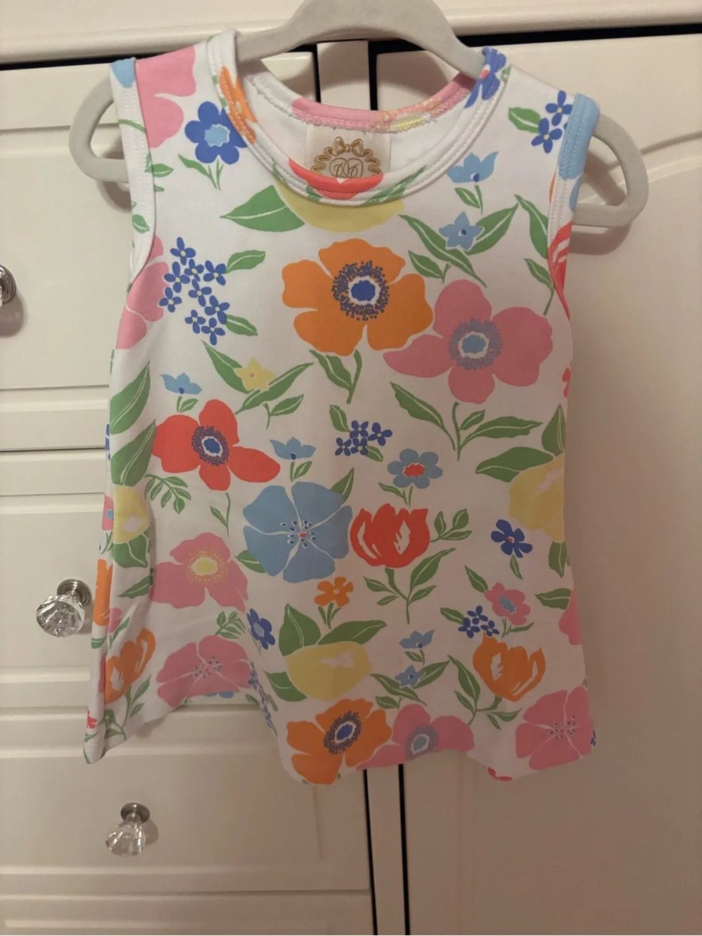 The Beaufort Bonnet Company Girls Floral Sleeveless Tank Dress 18-24 months