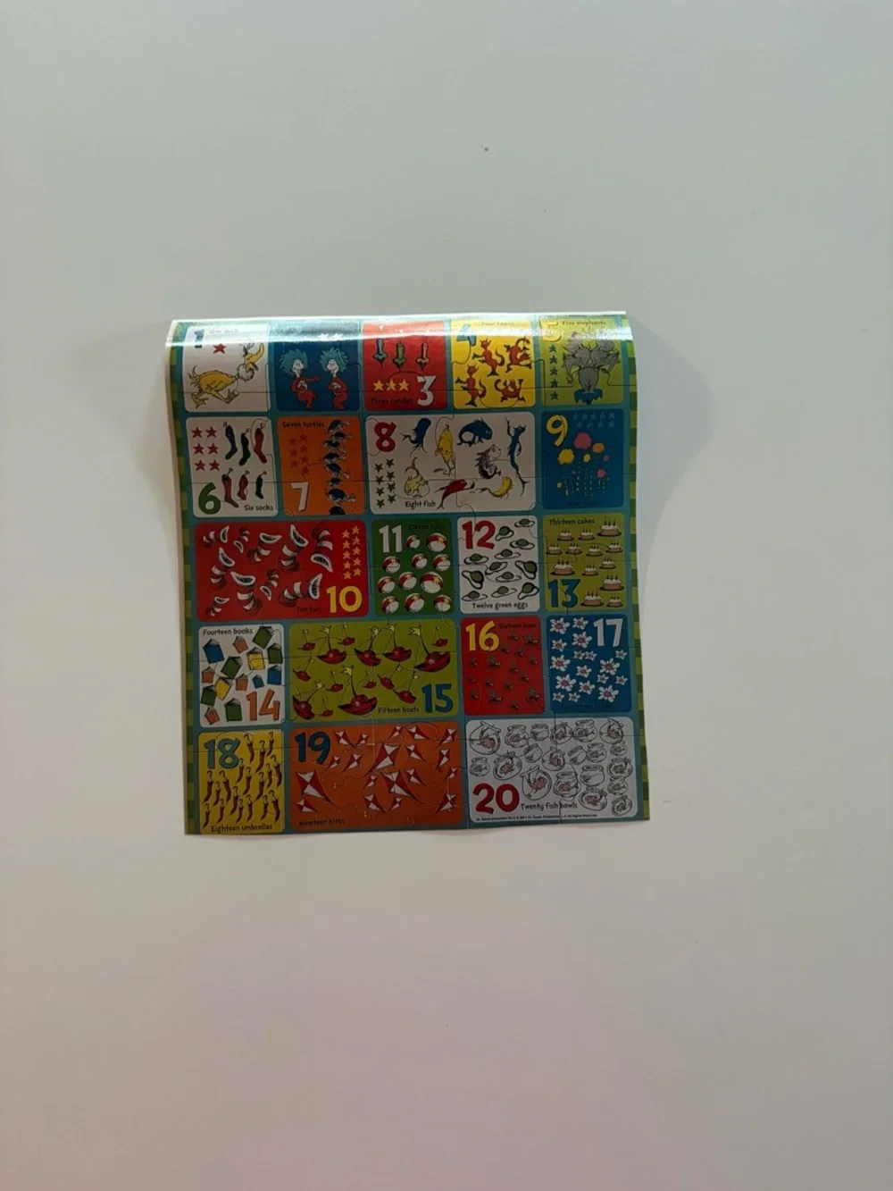 Dr. Seuss floor puzzle counting from 1 to 20
