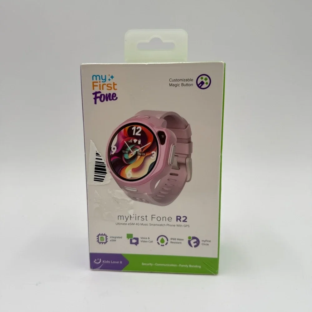 My First Fone Phone R2 PINK 4G Music Smartwatch Phone GPS NIB