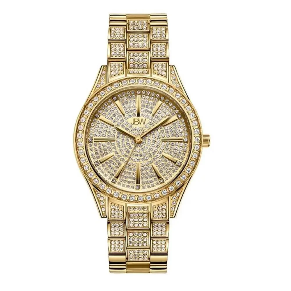 JBW Cristal 34 Women's Gold Tone PVD Diamond/Crystal Watch