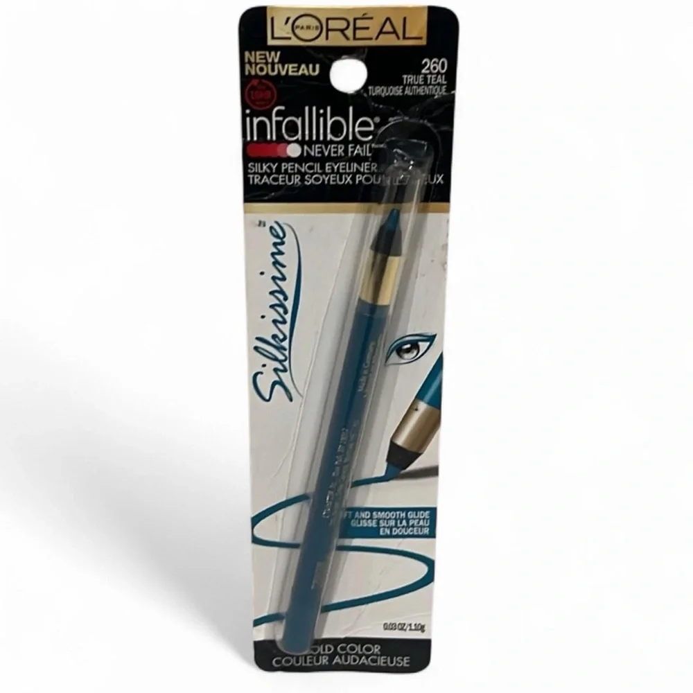 L’Oréal Infallible Silky Pencil Eyeliner True Teal 260 NWT