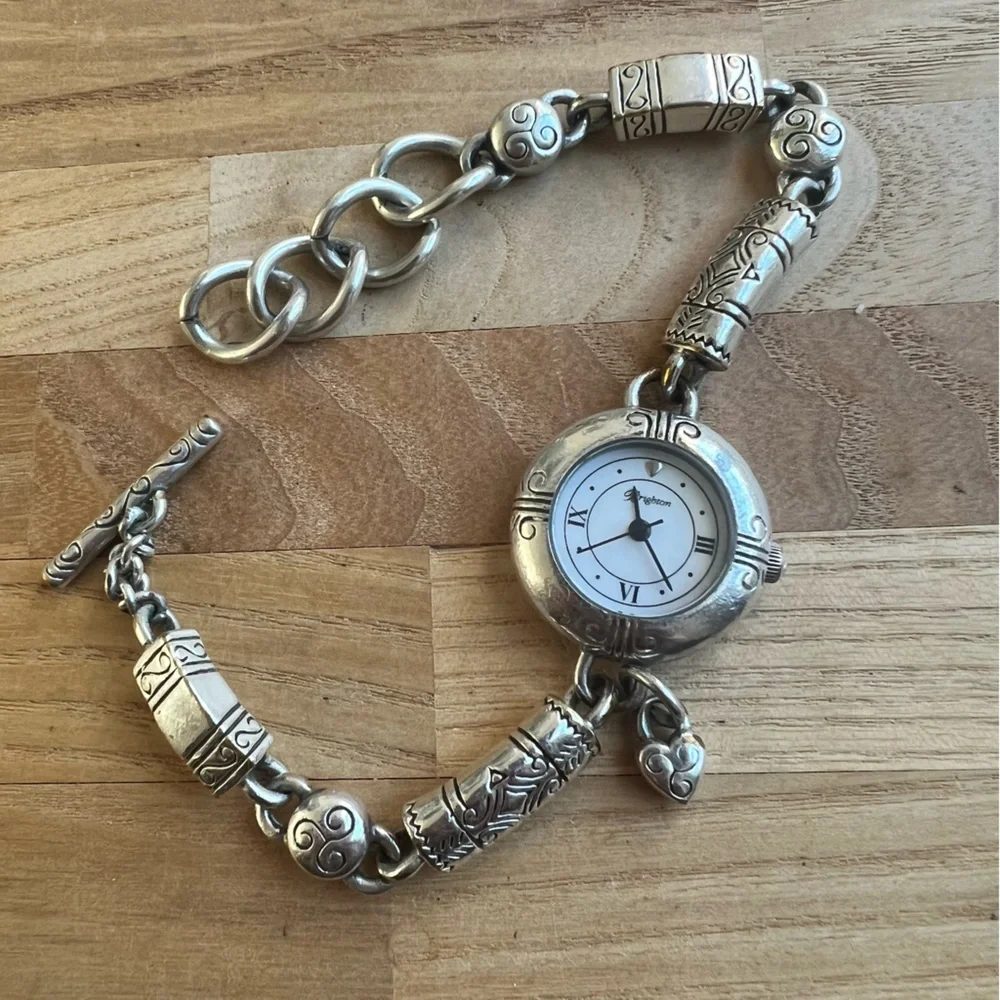 Brighton Marrakech ladies silver tone bracelet fashion watch NEW BATTERY
