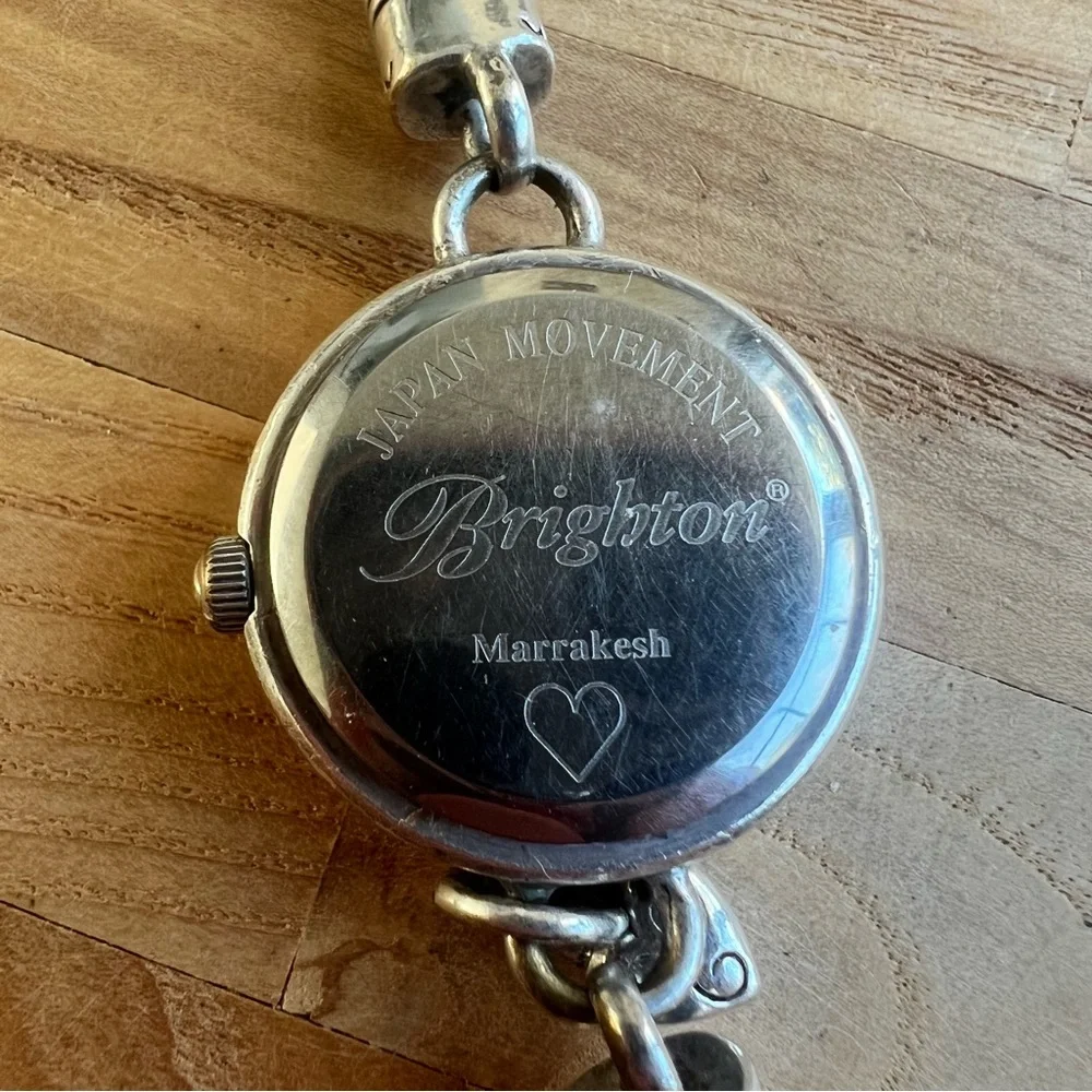 Brighton Marrakech ladies silver tone bracelet fashion watch NEW BATTERY