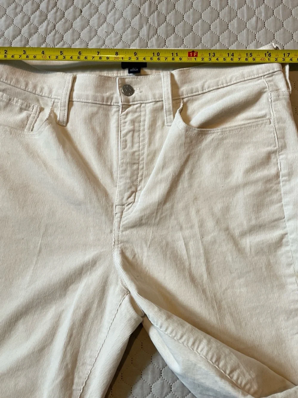 J. Crew Cream Straight-Leg Pants
