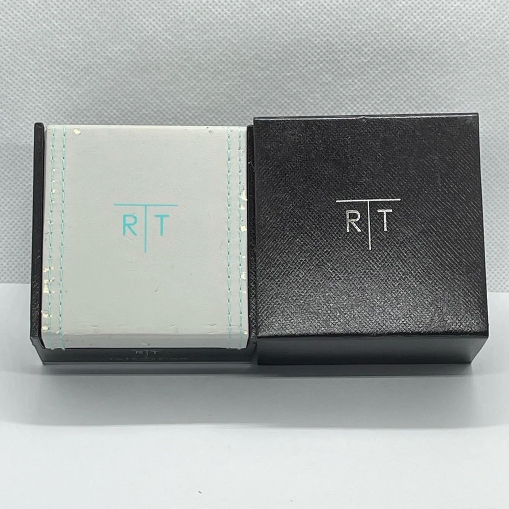 R|T by Robert Tateossian Cufflinks; Blue / Silver Pearl Cufflinks.  New in Box
